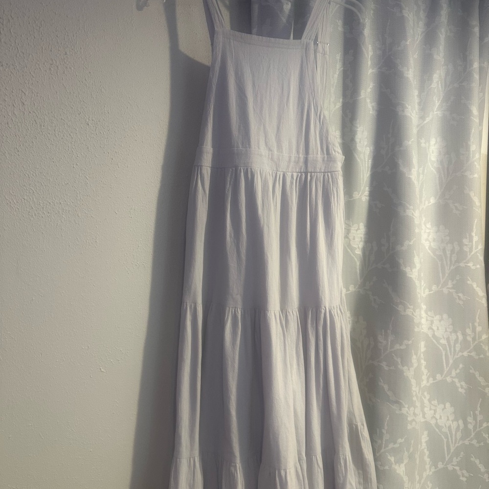 White Sleeveless Tiered Dress